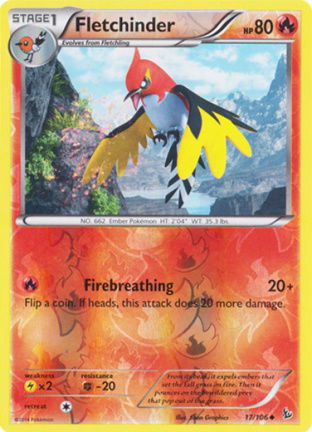 Fletchinder - 17/106 (Reverse Foil) XY Flashfire - nr. 1