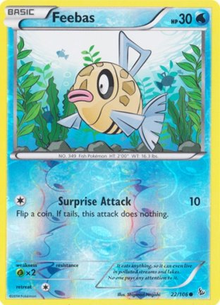 Feebas - 22/106 (Reverse Foil) XY Flashfire - nr. 1