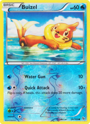 Buizel - 28/106 (Reverse Foil) XY Flashfire - nr. 1