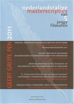 Geert Grote Pen 2011; Nederlandstalige Masterscripties van 5 jonge filosofen - 1