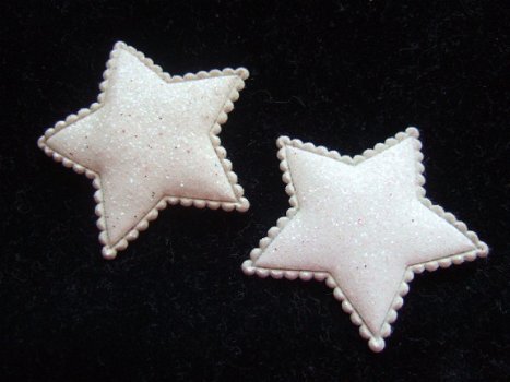 Glinster ster ~ 3,5 cm ~ Ivoor wit - 2