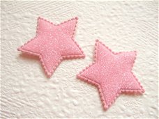 Glinster ster ~ 3,5 cm ~ Roze