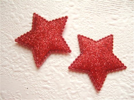 Glinster ster ~ 3,5 cm ~ Rood - 1