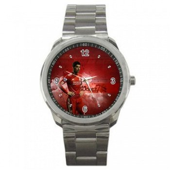 Luis Suarez/Liverpool Stainless Steel Horloge - 1