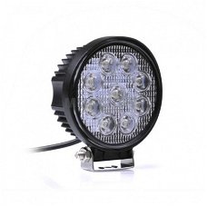 27 Watt werklamp, breedstraler, werkverlichting, 1800 lumen, rond model!