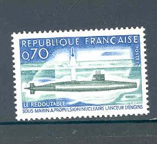 Frankrijk 1969 Sous-marin "Le Redoutable" postfris