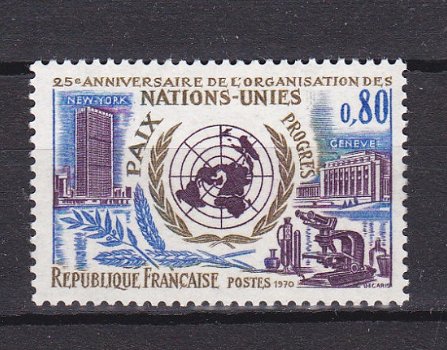 Frankrijk 1970 25e anniv. de L'U.N.O. postfris - 1