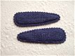 5 cm ~ Denim kniphoesje met glinster ~ Marine blauw - 1 - Thumbnail