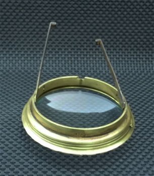 Pendule deur = geslepen bol glas = oud = 28119 - 1