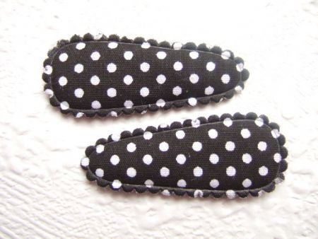4 cm ~ Katoenen kniphoesje met stippen ~ Zwart - 1