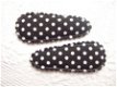 4 cm ~ Katoenen kniphoesje met stippen ~ Zwart - 1 - Thumbnail