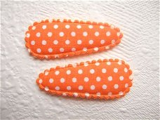 4 cm ~ Katoenen kniphoesje met stippen ~ Oranje
