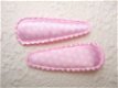 4 cm ~ Satijnen kniphoesje met polkadots ~ Roze - 1 - Thumbnail