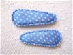 4 cm ~ Satijnen polkadots kniphoesje ~ Blauw - 1 - Thumbnail