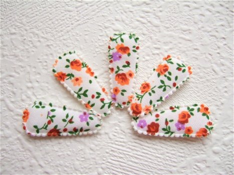 3 cm ~ Lief kniphoesje met bloemetjes ~ Oranje - 1