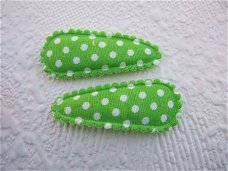 3 cm ~ Katoenen kniphoesje met stippen ~ Groen