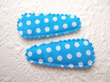 3 cm ~ Katoenen polkadots kniphoesje ~ Hard blauw - 0