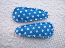 3 cm ~ Katoenen kniphoesje met stippen ~ Blauw