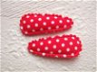 3 cm ~ Katoenen kniphoesje met stippen ~ Rood - 0 - Thumbnail
