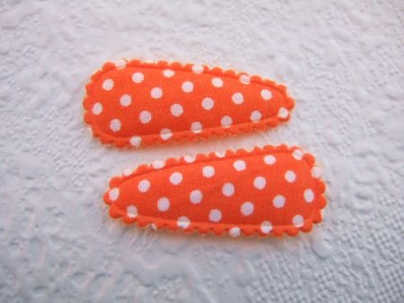 3 cm ~ Katoenen kniphoesje met stippen ~ Oranje - 0