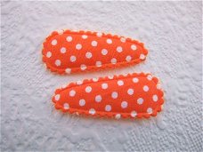 3 cm ~ Katoenen kniphoesje met stippen ~ Oranje