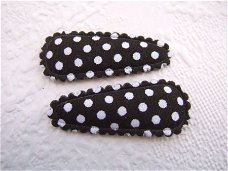 3 cm ~ Katoenen kniphoesje met stippen ~ Zwart