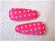 3 cm ~ Satijnen polkadots kniphoesje ~ Fuchsia roze - 0 - Thumbnail