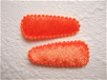 3 cm ~ Fluweel kniphoesje ~ Oranje - 1 - Thumbnail