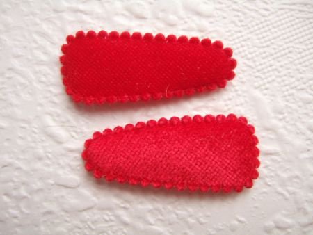 3 cm ~ Fluweel kniphoesje ~ Rood - 1