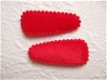 3 cm ~ Fluweel kniphoesje ~ Rood - 1 - Thumbnail