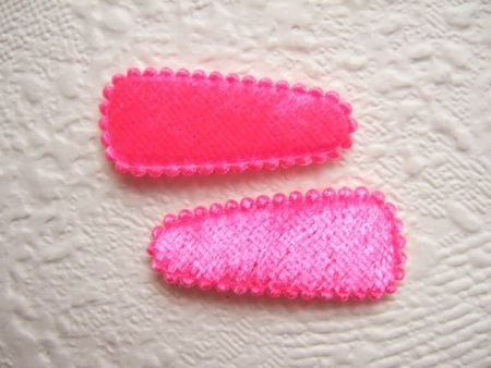 3 cm ~ Fluweel kniphoesje ~ Fel roze - 1