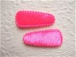 3 cm ~ Fluweel kniphoesje ~ Fel roze - 1 - Thumbnail