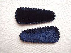 3 cm ~ Fluweel kniphoesje ~ Marine blauw