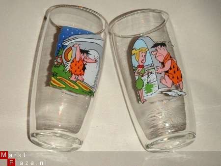 2 Glazen van the Flintstones Bv6b - 1