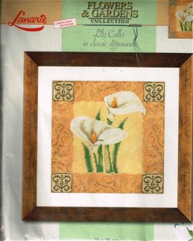 LANARTE BORDUURPAKKET ,LILA CALLA 34838 - 1