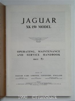 [1990] Jaguar XK150 Model, Official Owners' Handbook, Jaguar Cars - 2