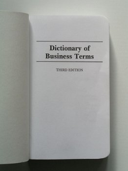 [2000] Dictionary of Business Terms, Friedman, Barron's - 2
