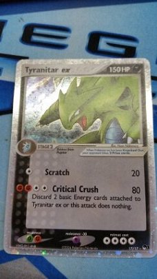 tyranitar ex holo 17/17 pop1 nearmint