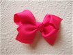 Grote grosgrain 3D strik ~ 7 cm ~ Fuchsia roze - 1 - Thumbnail