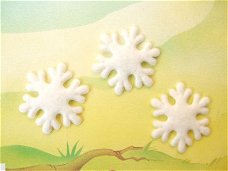 Dikke sneeuwvlok ~ 3 cm ~ Room wit