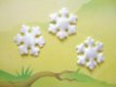 Sneeuwvlok van wit satijn ~ 2 cm - 2 - Thumbnail