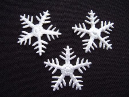 Satijnen sneeuwvlok ~ 2 cm ~ Wit - 1