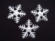 Satijnen sneeuwvlok ~ 2 cm ~ Wit - 1 - Thumbnail