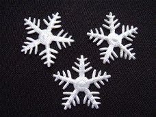 Satijnen sneeuwvlok ~ 2 cm ~ Wit