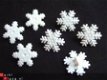 Satijnen sneeuwvlok ~ 2 cm ~ Wit - 2 - Thumbnail