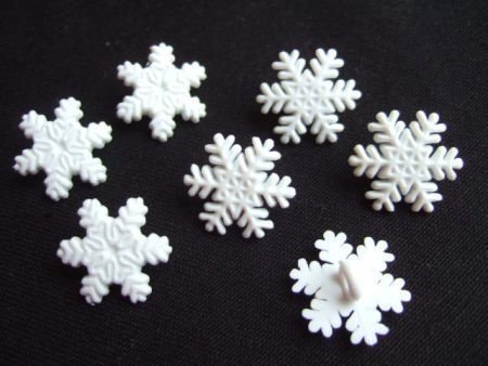 Glinsterende sneeuwvlok ~ 2,2 cm ~ Zilver - 5