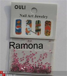 200 1mm  NAIL ART PINK / ROSE Rhinestones Strass Steentjes