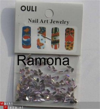 125 4mm NAIL ART PAARS AB DRUP Rhinestones Strass Steentjes - 1