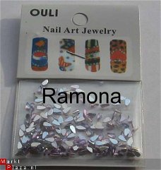 125 4mm  NAIL ART PAARS AB DRUP Rhinestones Strass Steentjes