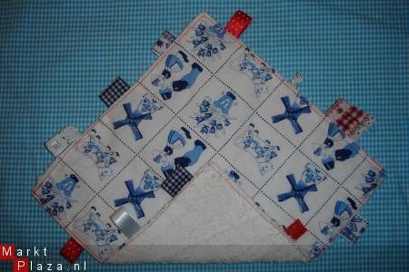 NIEUW Boxkleed Holland Boerenbont Delfts blauw rozewit ruit - 5